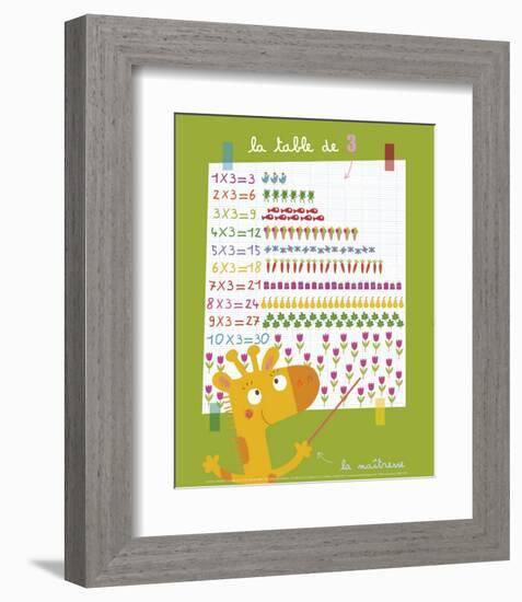 The 3 Times Table-Isabelle Jacque-Framed Art Print