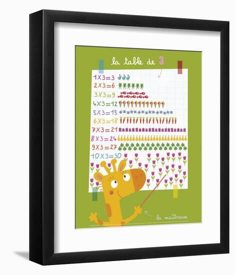 The 3 Times Table-Isabelle Jacque-Framed Art Print