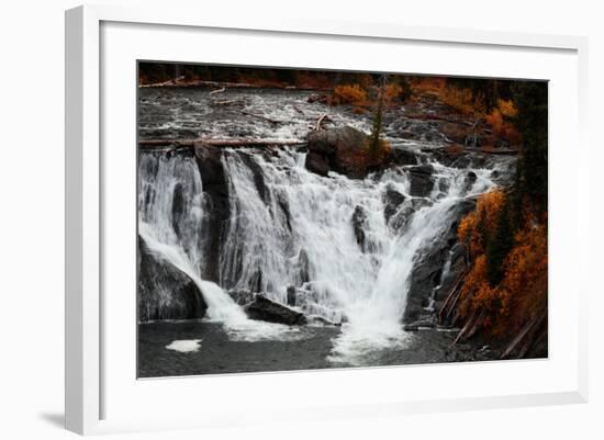 The 30 Foot Lewis Falls In Yellowstone National Park In Autumn-Ben Herndon-Framed Photographic Print
