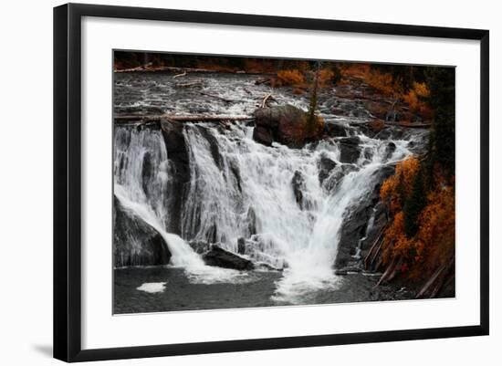 The 30 Foot Lewis Falls In Yellowstone National Park In Autumn-Ben Herndon-Framed Photographic Print