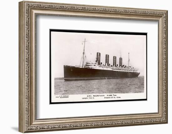 The 31 Ton Mauretania at Southhampton Docks-null-Framed Photographic Print