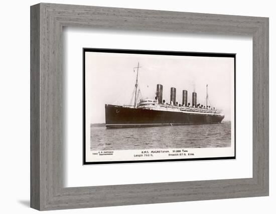 The 31 Ton Mauretania at Southhampton Docks-null-Framed Photographic Print