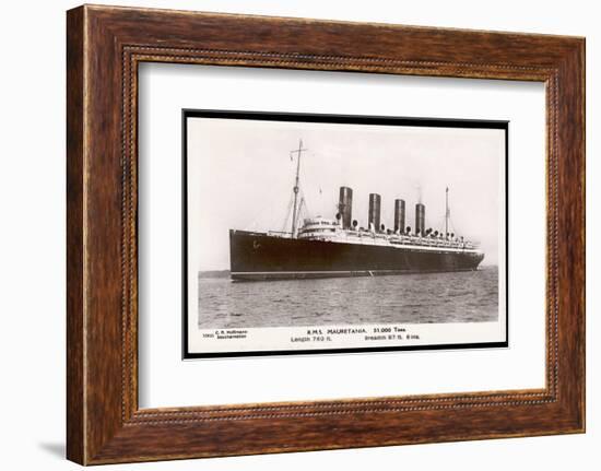 The 31 Ton Mauretania at Southhampton Docks-null-Framed Photographic Print