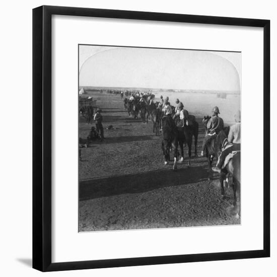 The 38th Battery at the Modder before Taking Part in Roberts' Advance, South Africa, Boer War, 1900-Underwood & Underwood-Framed Giclee Print