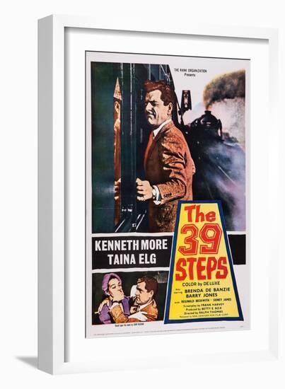 The 39 Steps, Kenneth More (Top), Bottom from Left: Taina Elg, Kenneth More, 1959-null-Framed Art Print