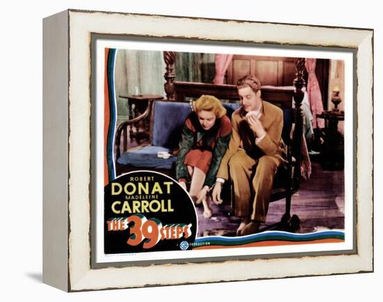 The 39 Steps, Madeleine Carroll, Robert Donat, 1935-null-Framed Stretched Canvas