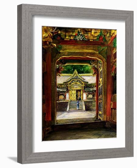 The 3rd Gate, Iyemitsu Temple, Nikko, Japan, C.1886-John La Farge-Framed Giclee Print