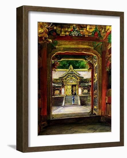 The 3rd Gate, Iyemitsu Temple, Nikko, Japan, C.1886-John La Farge-Framed Giclee Print