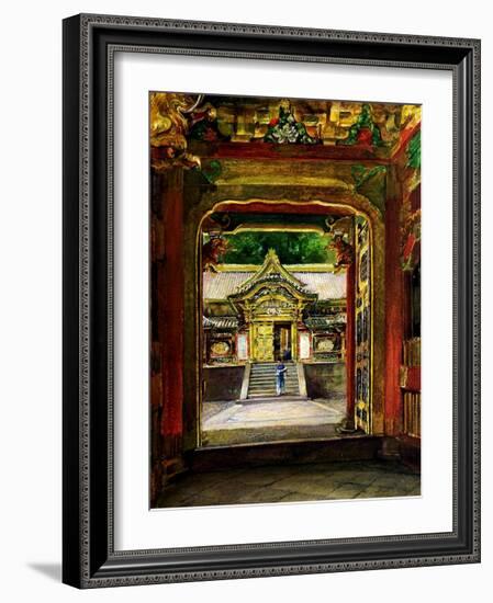 The 3rd Gate, Iyemitsu Temple, Nikko, Japan, C.1886-John La Farge-Framed Giclee Print