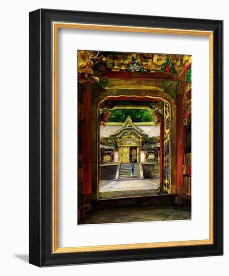 The 3rd Gate, Iyemitsu Temple, Nikko, Japan, C.1886-John La Farge-Framed Giclee Print