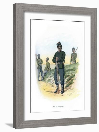 The 3rd Goorkhas, C1890-H Bunnett-Framed Giclee Print