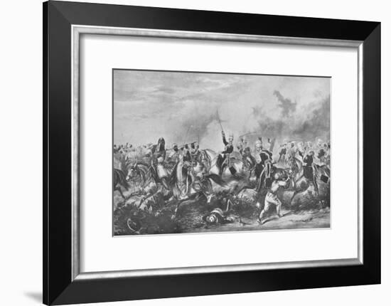 'The 3rd Light Dragoons at Chillienwallah, 1849', 1849 (1909)-John Harris Junior-Framed Giclee Print
