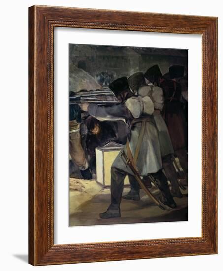 The 3Rd May 1808, Madrid (Detail of the Infantrymen), 1814 (Oil on Canvas)-Francisco Jose de Goya y Lucientes-Framed Giclee Print