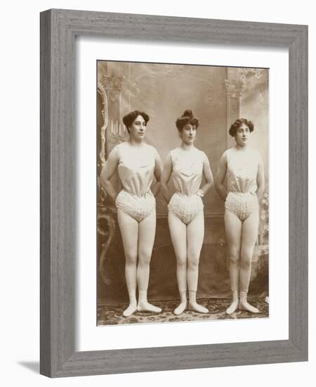 The 4 Athletes. Athlete, Louise, Anna, Weight Lifters-null-Framed Giclee Print