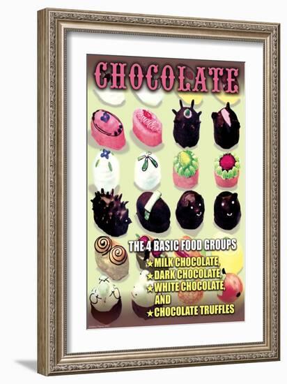 The 4 Basic Food Groups: Chocolate-Wilbur Pierce-Framed Art Print