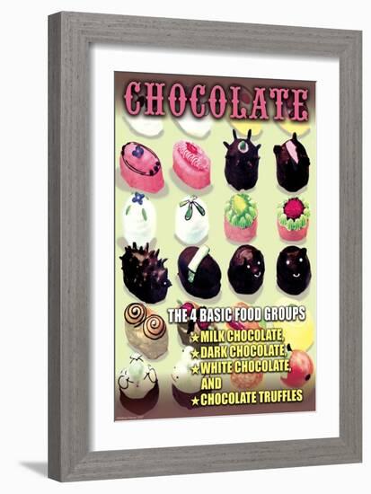 The 4 Basic Food Groups: Chocolate-Wilbur Pierce-Framed Art Print