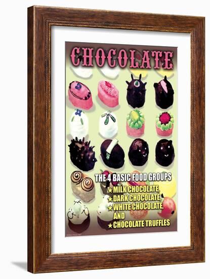 The 4 Basic Food Groups: Chocolate-Wilbur Pierce-Framed Art Print