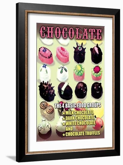 The 4 Basic Food Groups: Chocolate-Wilbur Pierce-Framed Art Print