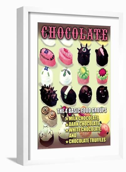 The 4 Basic Food Groups: Chocolate-Wilbur Pierce-Framed Art Print