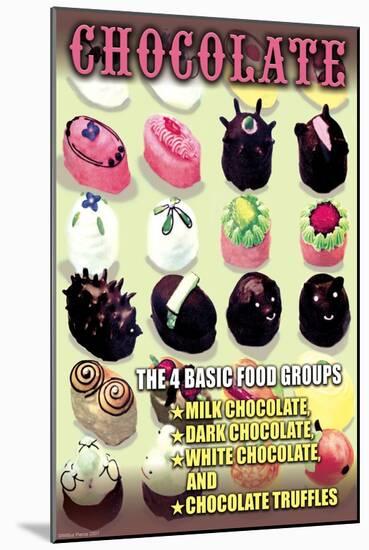 The 4 Basic Food Groups: Chocolate-Wilbur Pierce-Mounted Art Print