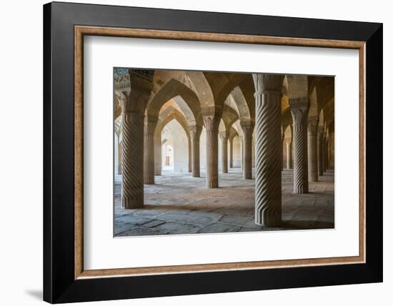 The 48 carved column prayer hall, Masjed-e Vakil (Regent's Mosque), Shiraz, Iran, Middle East-James Strachan-Framed Photographic Print