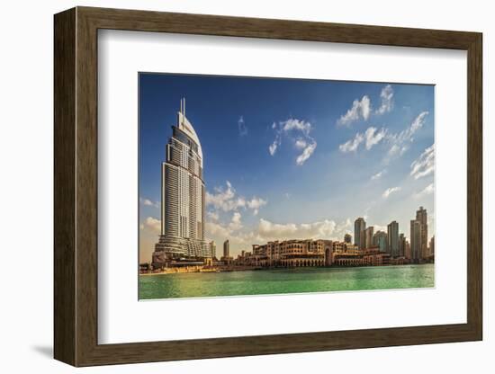 The 5 Star Address Downtown Dubai Hotel Designed by Architects Atkins and Souk Al Bahar-Cahir Davitt-Framed Photographic Print