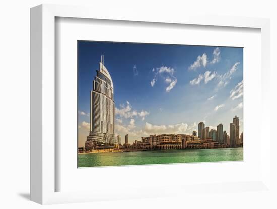 The 5 Star Address Downtown Dubai Hotel Designed by Architects Atkins and Souk Al Bahar-Cahir Davitt-Framed Photographic Print