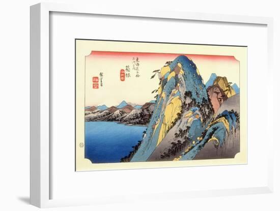 The 53 Stations of the Tokaido, Station 10: Hakone-juku, Kanagawa Prefecture-Ando Hiroshige-Framed Giclee Print