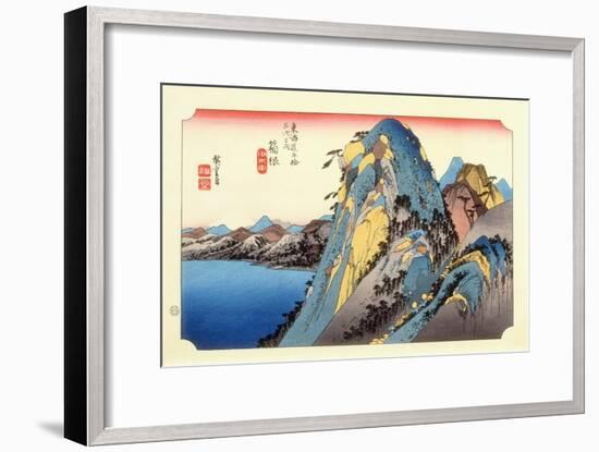 The 53 Stations of the Tokaido, Station 10: Hakone-juku, Kanagawa Prefecture-Ando Hiroshige-Framed Giclee Print