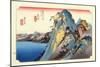 The 53 Stations of the Tokaido, Station 10: Hakone-juku, Kanagawa Prefecture-Ando Hiroshige-Mounted Giclee Print