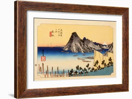 The 53 Stations of the Tokaido, Station 30: Maisaka-juku, Shizuoka Prefecture-Ando Hiroshige-Framed Giclee Print
