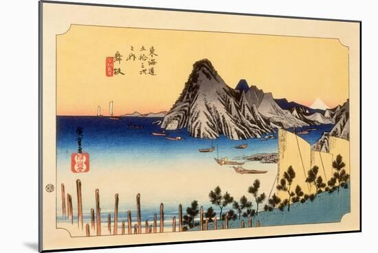 The 53 Stations of the Tokaido, Station 30: Maisaka-juku, Shizuoka Prefecture-Ando Hiroshige-Mounted Giclee Print