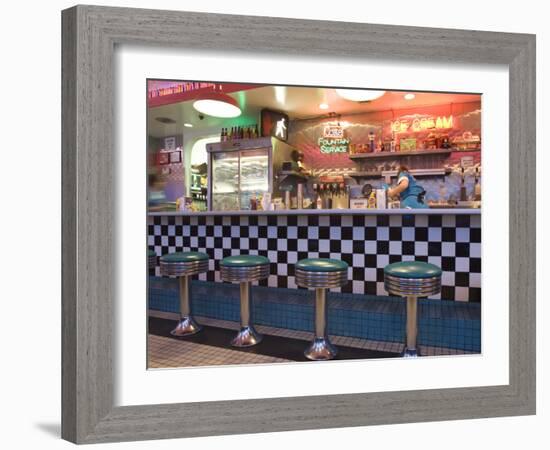 The 66 Diner Along Historic Route 66, Albuquerque, New Mexico-Michael DeFreitas-Framed Photographic Print
