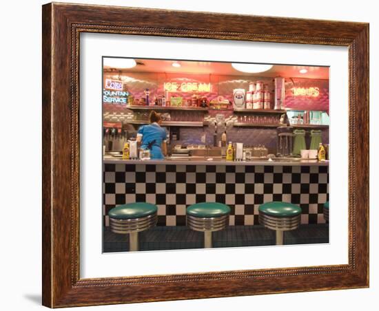 The 66 Diner Along Historic Route 66, Albuquerque, New Mexico-Michael DeFreitas-Framed Photographic Print