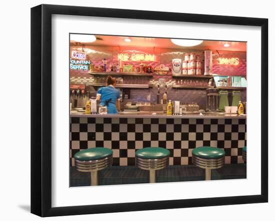 The 66 Diner Along Historic Route 66, Albuquerque, New Mexico-Michael DeFreitas-Framed Photographic Print