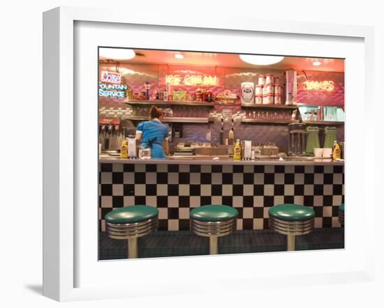 The 66 Diner Along Historic Route 66, Albuquerque, New Mexico-Michael DeFreitas-Framed Photographic Print