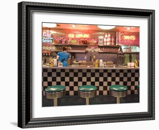 The 66 Diner Along Historic Route 66, Albuquerque, New Mexico-Michael DeFreitas-Framed Photographic Print