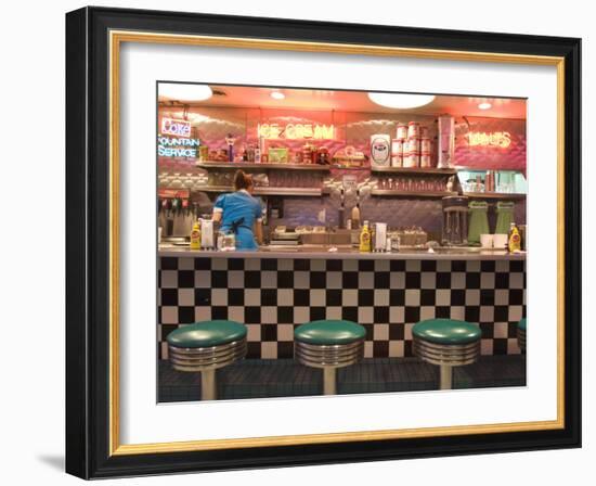 The 66 Diner Along Historic Route 66, Albuquerque, New Mexico-Michael DeFreitas-Framed Photographic Print