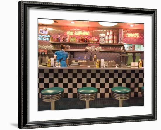 The 66 Diner Along Historic Route 66, Albuquerque, New Mexico-Michael DeFreitas-Framed Photographic Print