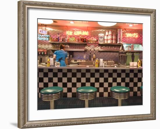 The 66 Diner Along Historic Route 66, Albuquerque, New Mexico-Michael DeFreitas-Framed Photographic Print