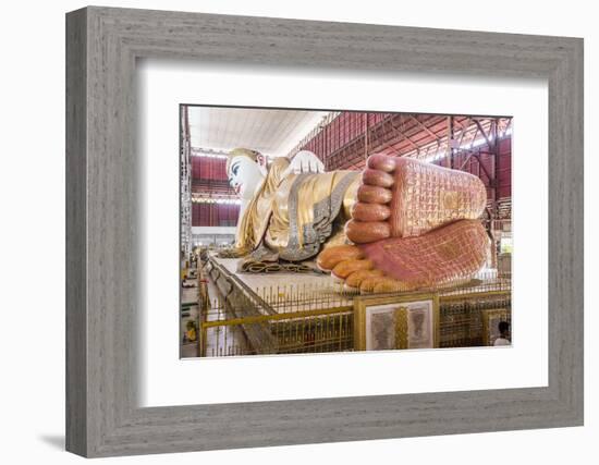 The 66M Reclining Buddha at Chauk Htat Gyi (Chaukhtatgyi) Buddha Temple, Myanmar (Burma)-Matthew Williams-Ellis-Framed Photographic Print