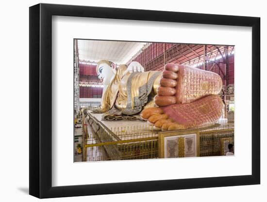 The 66M Reclining Buddha at Chauk Htat Gyi (Chaukhtatgyi) Buddha Temple, Myanmar (Burma)-Matthew Williams-Ellis-Framed Photographic Print