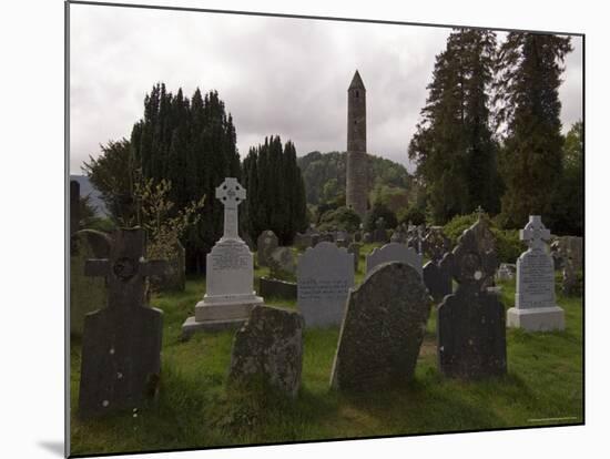 The 6th Century St. Kevin Monastery, Glendalough, County Wicklow, Leinster, Republic of Ireland-Sergio Pitamitz-Mounted Photographic Print