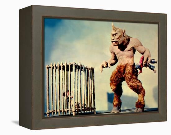 The 7th Voyage Of Sinbad, (AKA The Seventh Voyage Of Sinbad), Cyclops With Prisoners, 1958-null-Framed Stretched Canvas