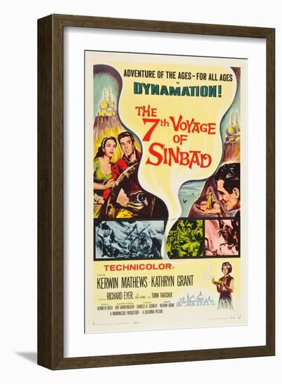 THE 7TH VOYAGE OF SINBAD (aka THE SEVENTH VOYAGE OF SINBAD)-null-Framed Premium Giclee Print