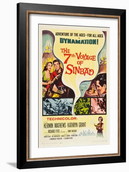 THE 7TH VOYAGE OF SINBAD (aka THE SEVENTH VOYAGE OF SINBAD)-null-Framed Premium Giclee Print