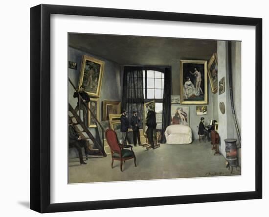 The, 9 Rue de la Condamine Artist's Studio-Frederic Bazille-Framed Giclee Print