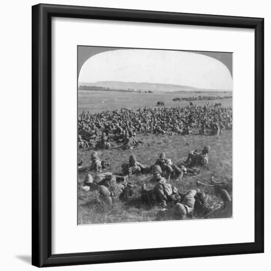 The 9th Division Resting on the March to Bloemfontein, South Africa, Boer War, 1901-Underwood & Underwood-Framed Giclee Print