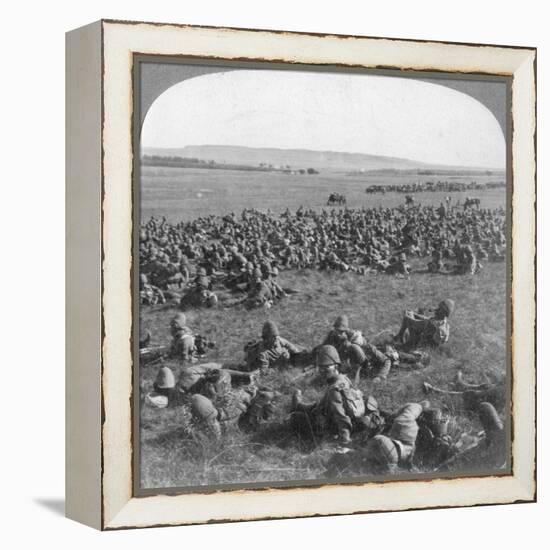 The 9th Division Resting on the March to Bloemfontein, South Africa, Boer War, 1901-Underwood & Underwood-Framed Premier Image Canvas