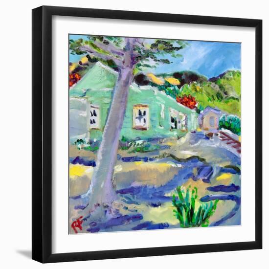 The Abandoned Depot, Rutherford, Napa, 2022 (Oil on Canvas)-Richard H Fox-Framed Giclee Print